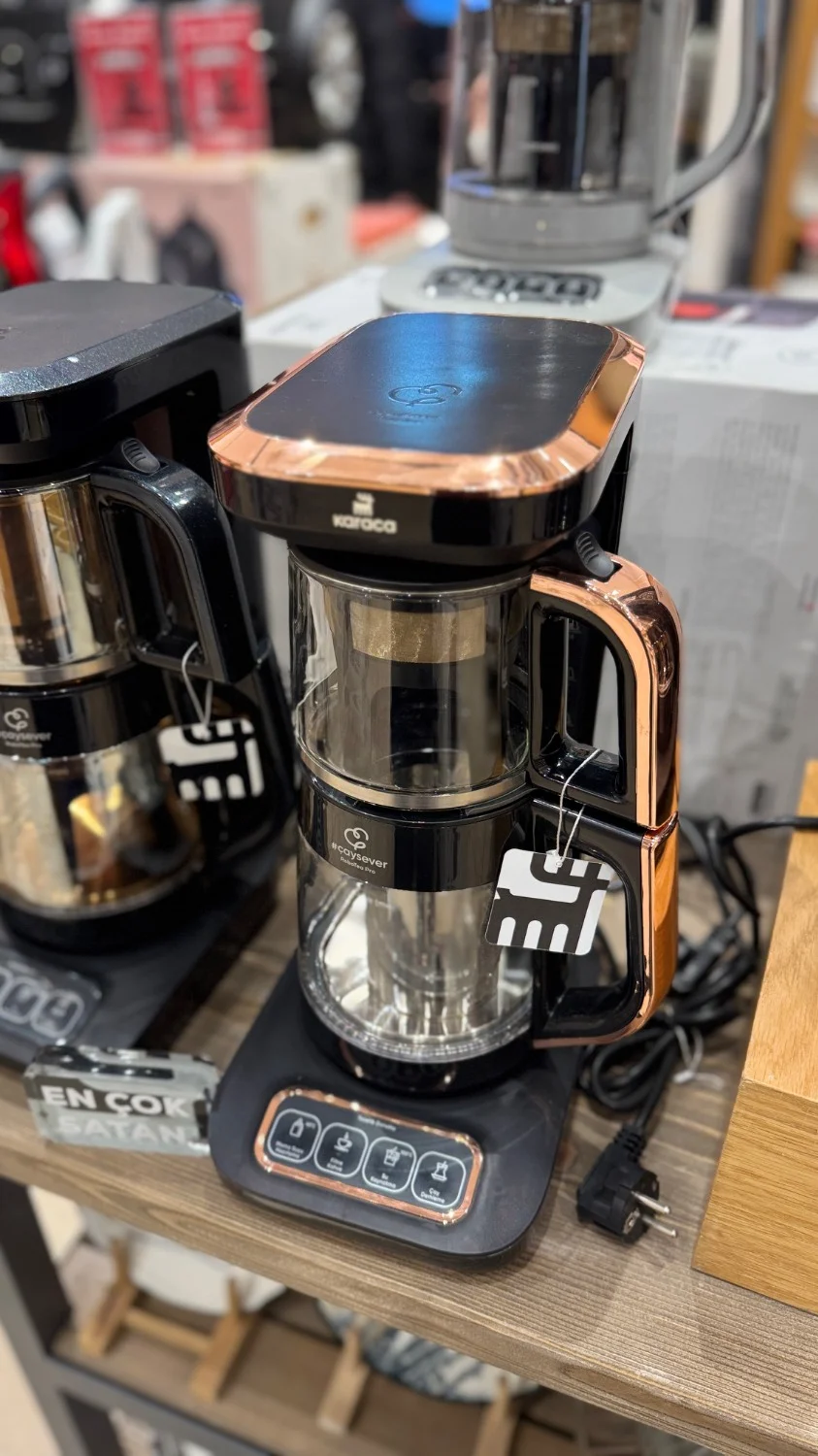 چایساز و قهوه ساز رباتیک تمام پیرکس robotea pro مشکی-مسی کاراجا