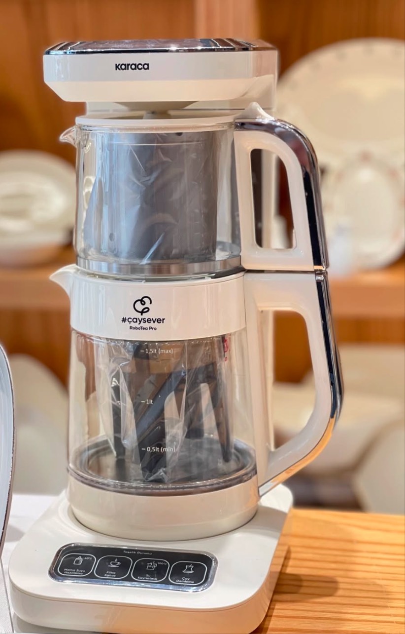 چایساز و قهوه ساز رباتیک تمام پیرکس robotea pro کرم_کروم کاراجا
