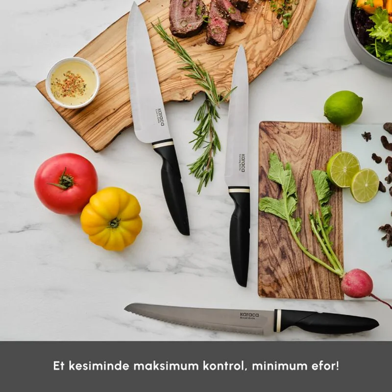 سرویس چاقو 6 پارچه کاراجا Proofcut مشکی